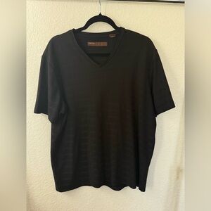 Perry Ellis Black V-Neck Short Sleeve Tee